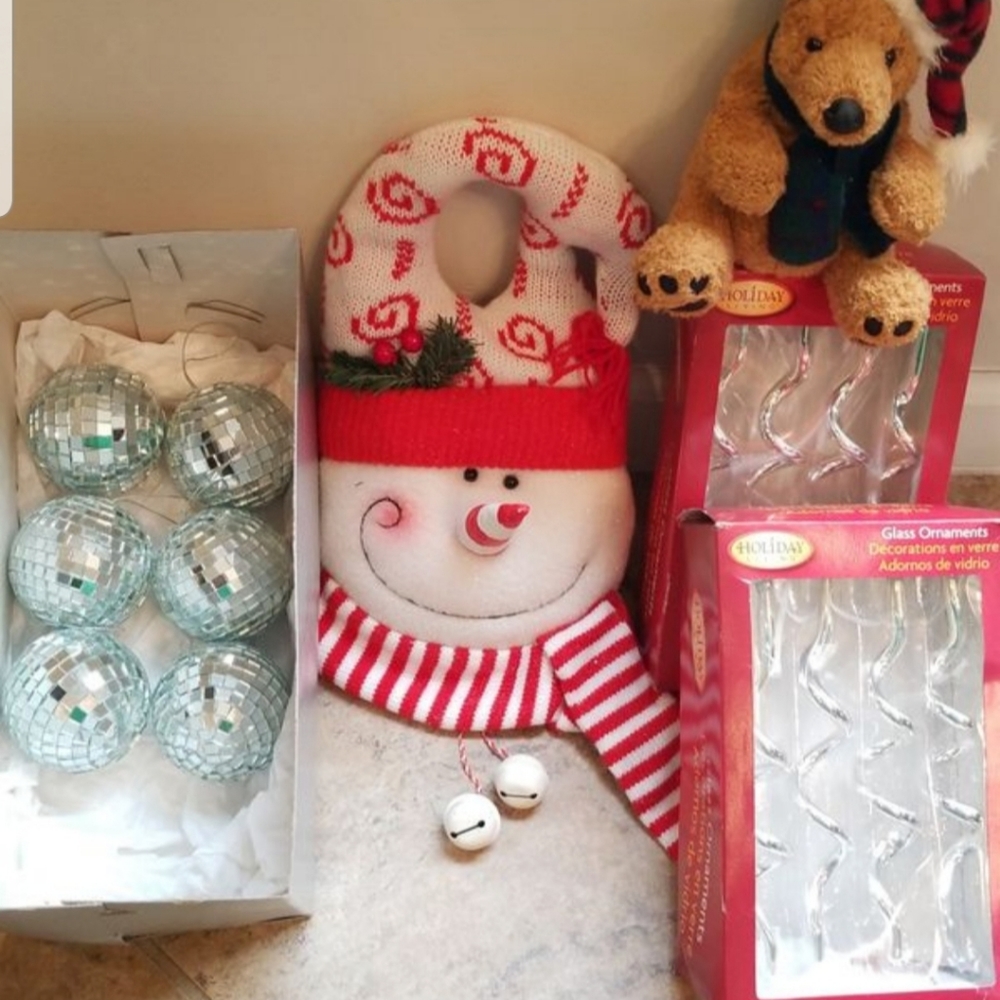 Silver Glass Ornaments & Holiday Decor Bundle